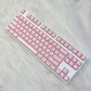 Jelly Pink 104+32 Keys OEM Profile PC Doubleshot Top Legends Keycaps Set for MX Keyboard